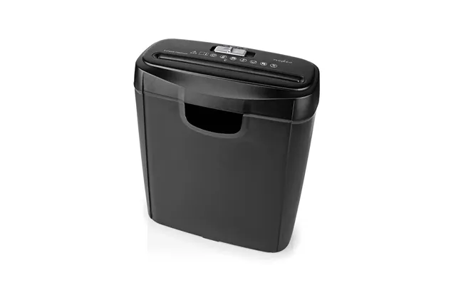 Nedis 6 Sheet Strip Cut Paper Shredder, Din P-2 Security, Compact Shredder For Home & Small Office Use, Shreds Credit Ca
