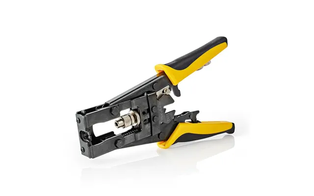 Nedis Antenna Cable Installation Tool Crimp Plier Tool Black Yellow Abs Steel