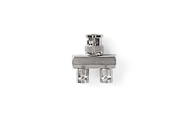 Nedis Bnc Adapter Bnc Male 2x Bnc Female Nickel Plated 50 Ohm Splitter Metal Silver 10 Pcs Polybag