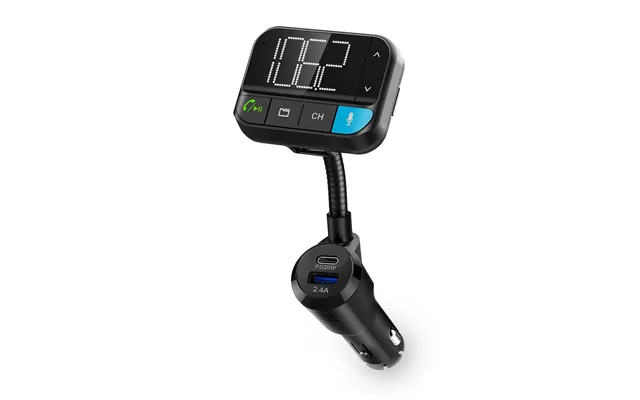 Nedis Car Fm Transmitter Gooseneck Speakerphone 2 Black White Screen Bluetooth Pd 20 W Qc 3