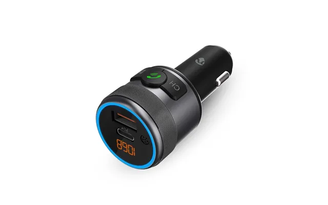 Nedis Car Fm Transmitter Hands Free 1 Screen Bluetooth Usb-c Pd 18 W Pd 24 W Fast Charger