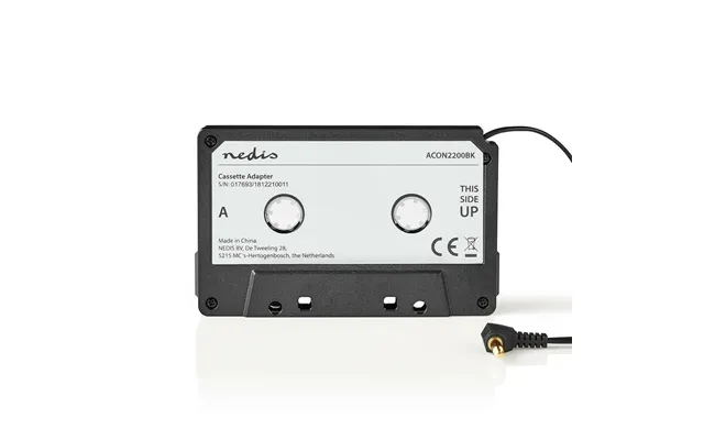 Nedis Car Mp3 Cassette Adapter With 3.5 Mm Male Connector - Black