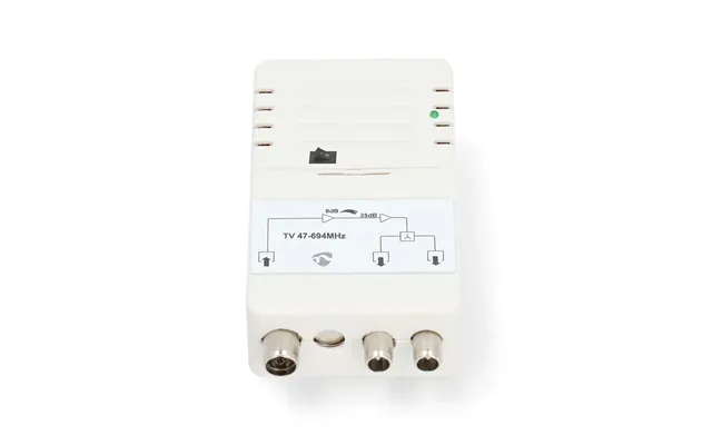 Nedis Catv Amplifier Gain 25 Db 47 - 694 Mhz Number Of Outputs 2 Gain Control White