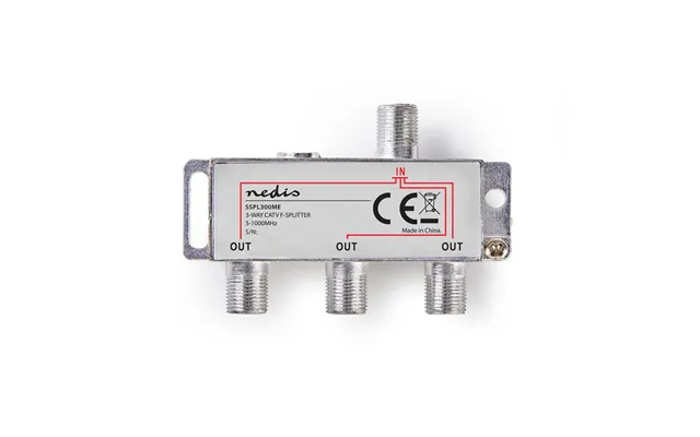 Nedis Catv Splitter 5 - 1000 Mhz Insertion Loss 6.8 Db Number Of Outputs 3 75 Ohm Zinc Alloy
