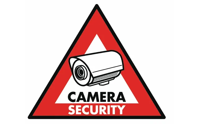 Nedis Cctv Warning Sticker Triangle Red 5 Pcs