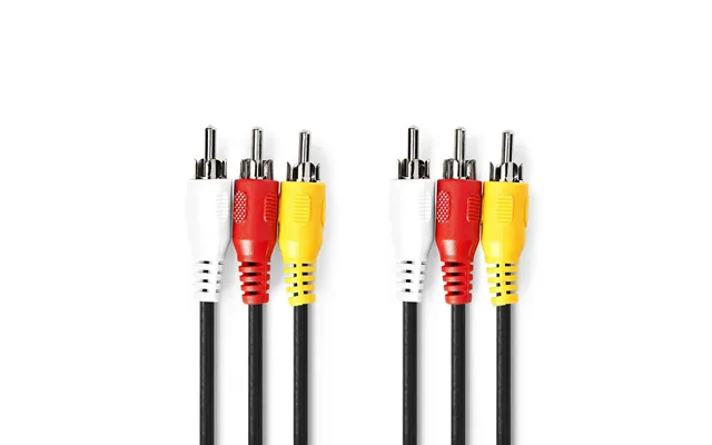 Nedis Composite Video Cable 3x Rca Male 3x Rca Male Nickel Plated 480p 10