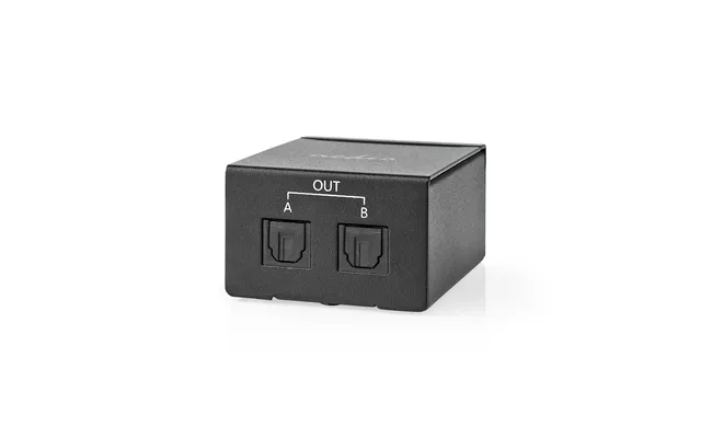 Nedis Digital Audio Splitter 2-way Connection Input Toslink Female To Connection Output 2x Toslink Push Button Metal Bla