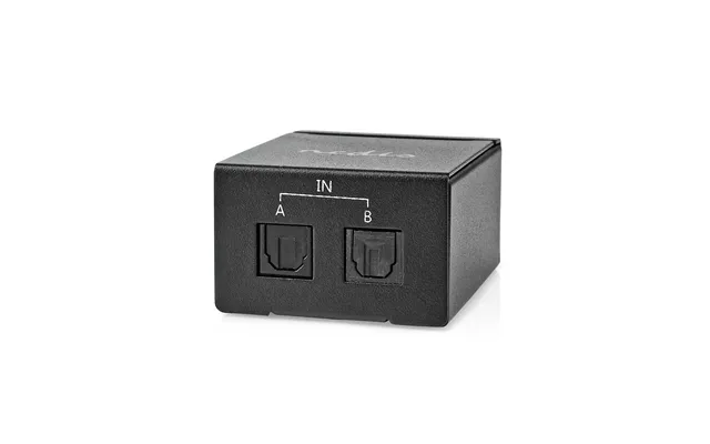 Nedis Digital Audio Switch 2-way Connection Input Dc Power 2x Toslink To Connection Output Toslink Female Manual Switch 