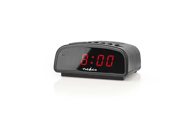 Nedis Digital Desk Alarm Clock Led Snooze Function Black