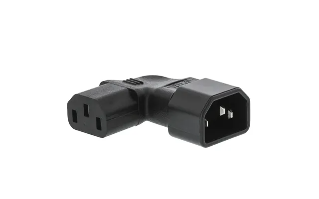 Nedis Extension Plug Iec-320-c13 Iec-320-c14 Angled Left Nickel Plated Pvc Black Box 1 Pcs