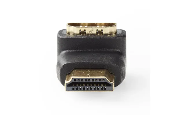 Nedis Hdmi Adapter Hdmi Connector Hdmi Output Gold Plated Angled 90 Abs Black 1 Pcs Box
