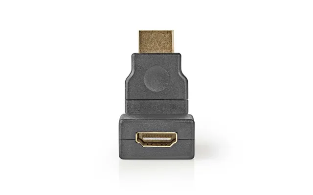 Nedis Hdmi Adapter Hdmi Connector Hdmi Output Gold Plated Swivel Abs Black 1 Pcs Envelope