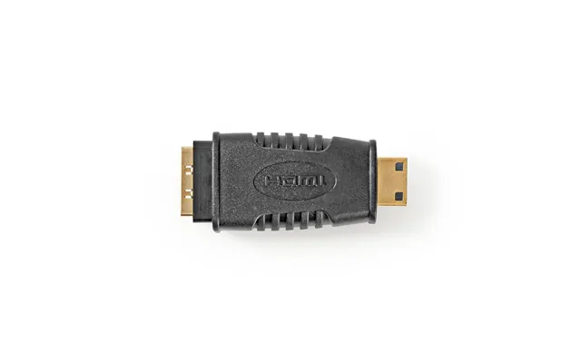 Nedis Hdmi Adapter Hdmi Mini Connector Hdmi Output Gold Plated Straight Abs Black 1 Pcs Blister