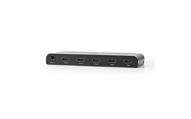 Nedis Hdmi Splitter 4 Port S Hdmi Input 4x Hdmi Output 4k 60hz 18 Gbps Metal Anthracite