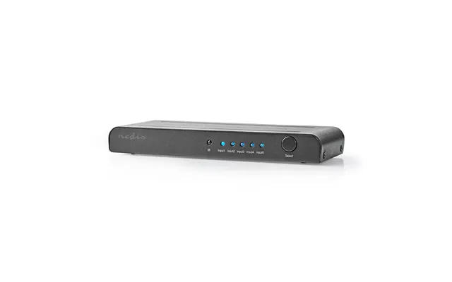 Nedis Hdmi Switch 5 Port S 5x Hdmi Input 1x Hdmi Output 4k 60hz 18 Gbps Remote Controlled Metal Anthracite