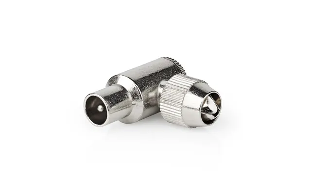 Nedis Iec Coax Connector Angled 90 Male Nickel Plated 75 Ohm Screw Cable Input Diameter 7