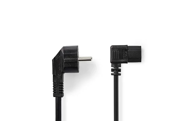 Nedis Power Cable Plug With Earth Contact Male Iec-320-c13 Angled Angled Nickel Plated 10