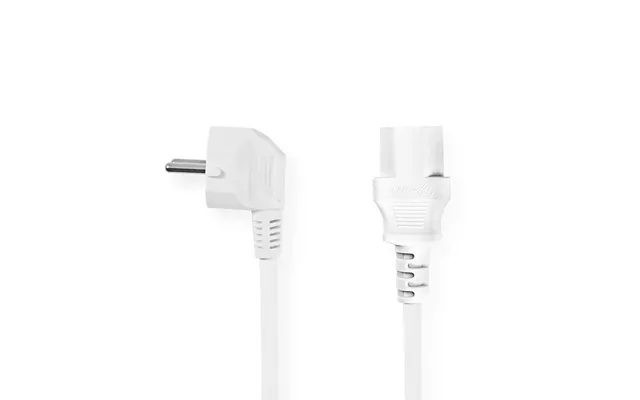Nedis Power Cable Plug With Earth Contact Male Iec-320-c13 Angled Straight Nickel Plated 3