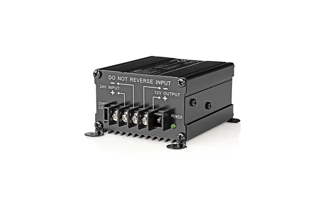 Nedis Power Converter Car Powered 24 V Dc 12 V Dc 120 W Screw Terminal Equipped With A Fuse Black