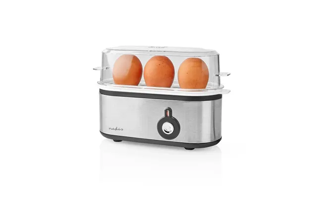 Nedis Rapid Egg Cooker - 3 Egg Capacity Stainless Steel Boiler Egg Maker For Soft