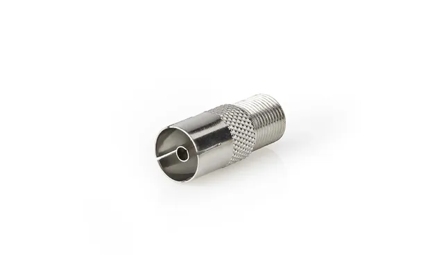 Nedis Satellite & Antenna Adapter F Female Iec Coax Female Nickel Plated 75 Ohm Straight Metal Silver 1 Pcs Box