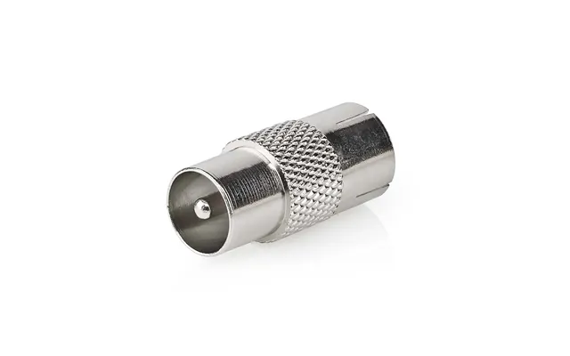 Nedis Satellite & Antenna Adapter Iec Coax Male Iec Coax Female Nickel Plated 75 Ohm Straight Metal Silver 1 Pcs Envelop