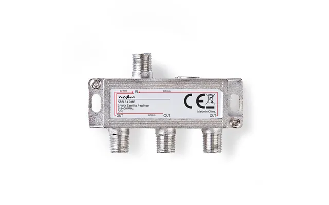 Nedis Satellite Splitter 5 - 2400 Mhz 10.5 Db Number Of Inputs 1 Number Of Outputs 3 Impedance External Speaker 75 Ohm Z