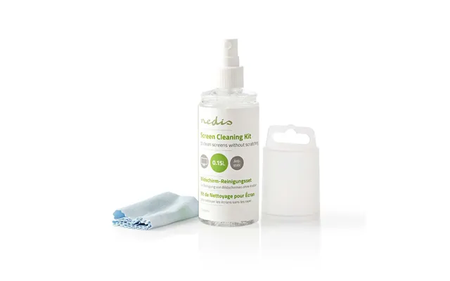 Nedis Screen Cleaner Kit, Anti-static And Alcohol-free Cleaning Spray And Microfibre Cloth - 150ml Spray
