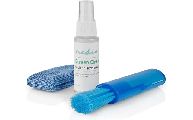 Nedis Screen Cleaner Kit For Tv, Pc, Smartphone & Tablet - 35ml Spray, Brush & Pearl Cloth