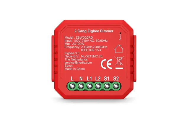 Nedis Smartlife Built-in Module Double Triac Dimmer 2 X 100 W Terminal Connection App Available For Android Ios