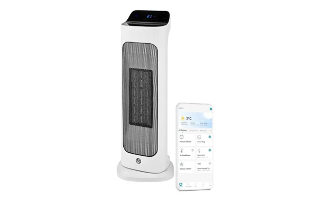Nedis Smartlife Ceramic Ptc Fan Heater Wi-fi 2000 W 2 Heat Settings Oscillation Display 10 - 49 C Android Ios White