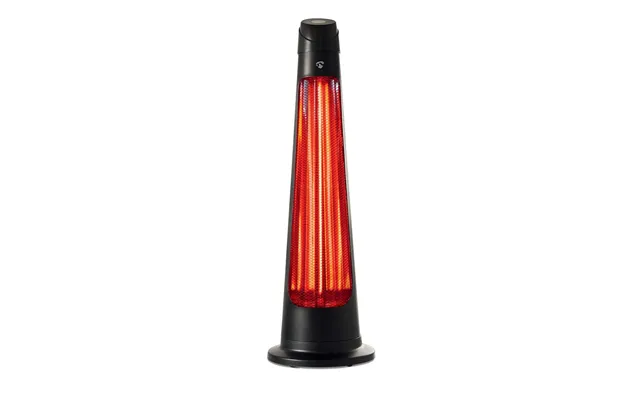 Nedis Smartlife Tower Patio Heater Wi-fi 1200 W 2 Heat Settings Oscillation Fall Over Protection Ip24 Black