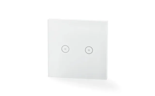 Nedis Smartlife Wall Switch Dual Wall Mount 1000 W Android Ios Glass White
