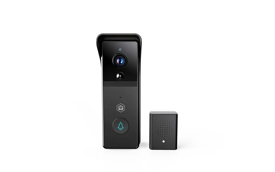 Nedis Smartlife Wireless Video Doorbell Wifi Camera - Battery Powered 3mp Full Hd 1296p Cloud Storage Optional Microsd N