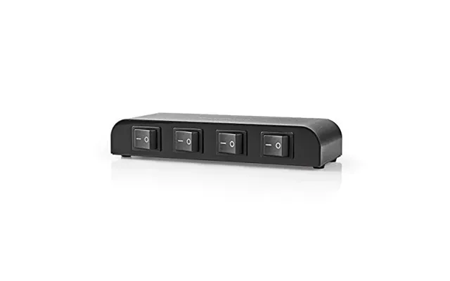Nedis Speaker Control Switchbox 4 Port S Terminal Clamps Speaker Impedance 4-16 Ohm Maximum Load Per Channel 200 W Alumi