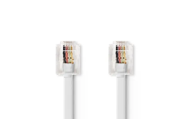 Nedis Telecom Cable Rj11 Male Rj11 Male 5.00 M Cable Design Flat Cable Type Rj11 Transparent White