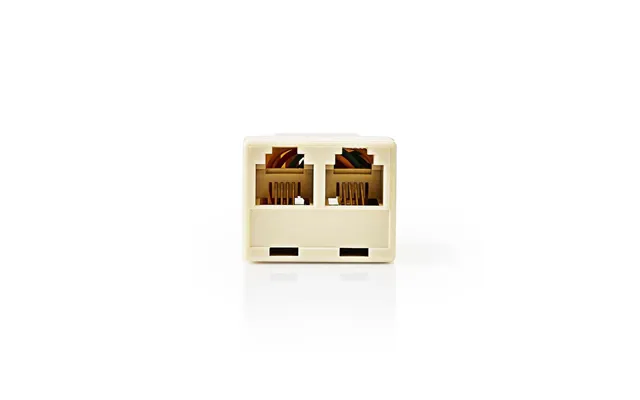 Nedis Telecom Network Splitter Rj11 Female 2x Rj11 4 6 Female Nickel Plated Ivory Abs Envelope