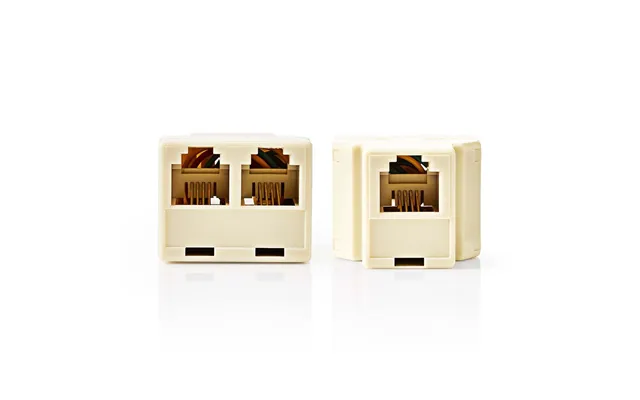 Nedis Telecom Splitter Rj11 Female 2x Rj11 4 6 Female Abs Ivory Box