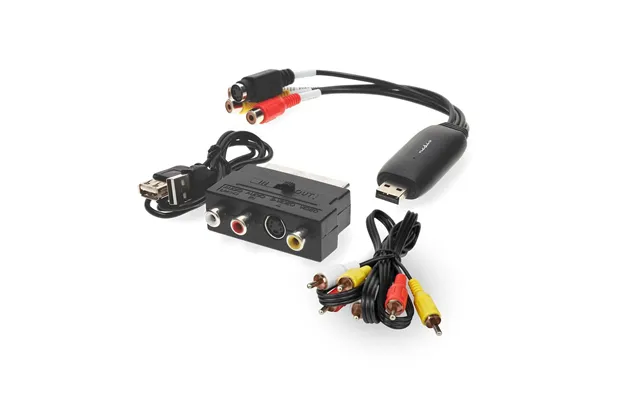 Nedis Usb 2.0 Video Grabber Capture - Rca To Usb Audio Video Converter With Extension Cord