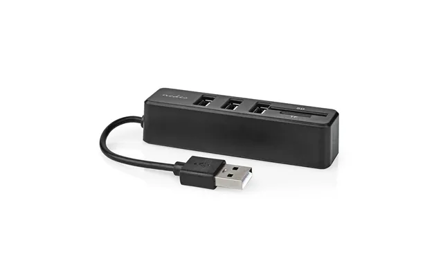 Nedis Usb Hub 1x Usb-a 3x Usb A Female 5 Port S Usb 2.0 Usb Powered Sd & Microsd
