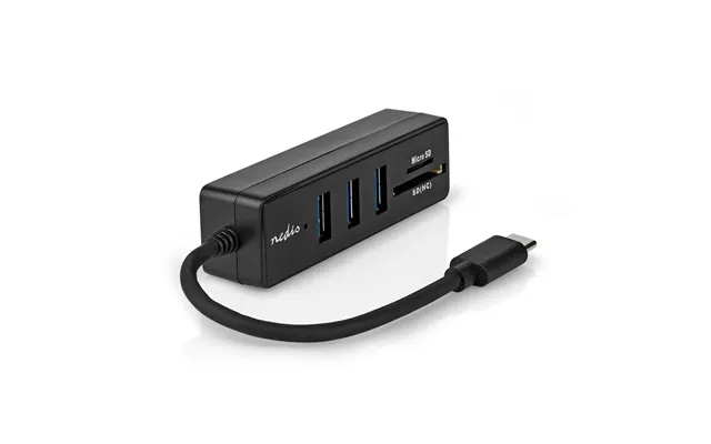 Nedis Usb Hub 1x Usb-c 3x Usb A Female 5 Port S Usb 3.2 Gen 1 Usb Powered 5 Gbps Sd & Microsd