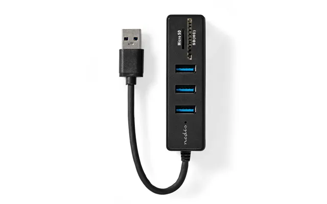 Nedis Usb Hub Usb-a Male 3x Usb A Female 5 Port S Usb 3.2 Gen 1 Usb Powered 5 Gbps Sd & Microsd