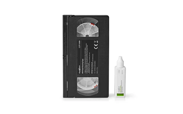 Nedis Vhs Video Recorder Player Head Cleaning Tape 20 Ml Vhs Heads Black