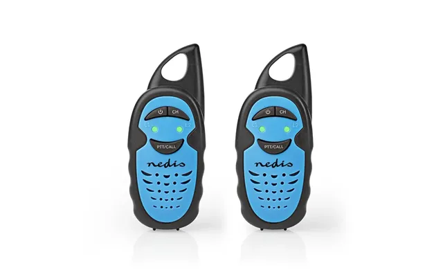 Nedis Walkie Talkies For Adults Long Range Two Way Radios - Pmr Walky Talky Ptt Vox Easy To Use 3 Ch 3km 3 Hour Black Bl