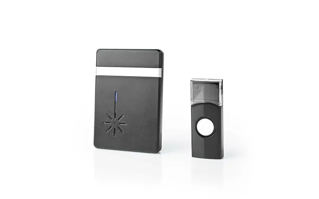 Nedis Wireless Doorbell, Battery Powered Cordless Door Chime Kit With 300m Range, 36 Chimes, Blue Led And 80db Volume -  product image