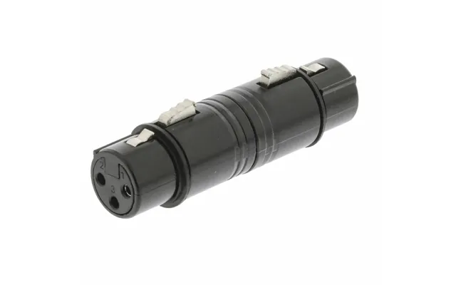 Nedis Xlr Adapter Xlr 3-pin Female Xlr 3-pin Female Nickel Plated Straight Metal Black 1 Pcs Polybag