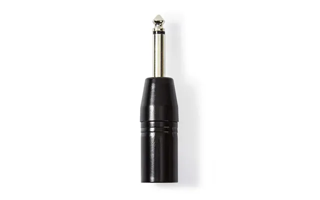Nedis Xlr Adapter Xlr 3-pin Male 6.35 Mm Male Nickel Plated Straight Metal Black 1 Pcs Polybag