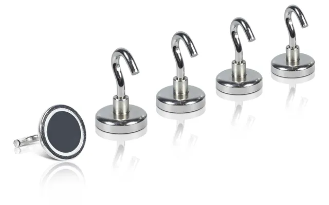 Pack Of 5 Strong Magnetic Hooks 47x36mm
