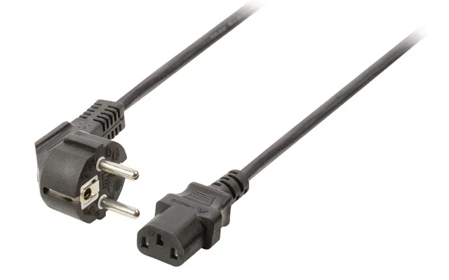 Power Cable Plug With Earth Contact Male Iec-320-c13 Angled Straight Nickel Plated 1