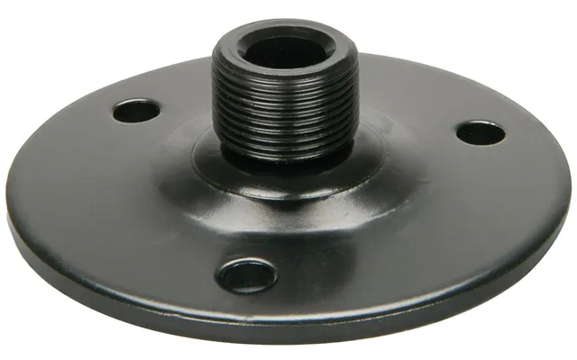 Qtx Metal Gooseneck Microphone Base With Thread 5 8 27 Tpi - Black
